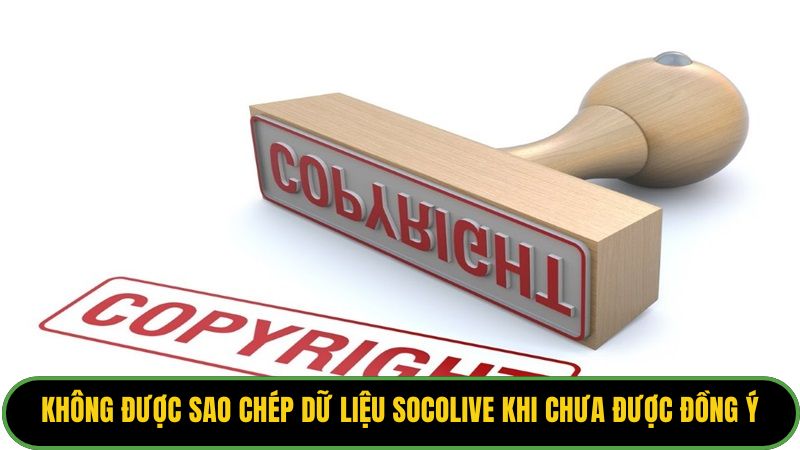 Không được sao chép dữ liệu Socolive khi chưa được đồng ý
