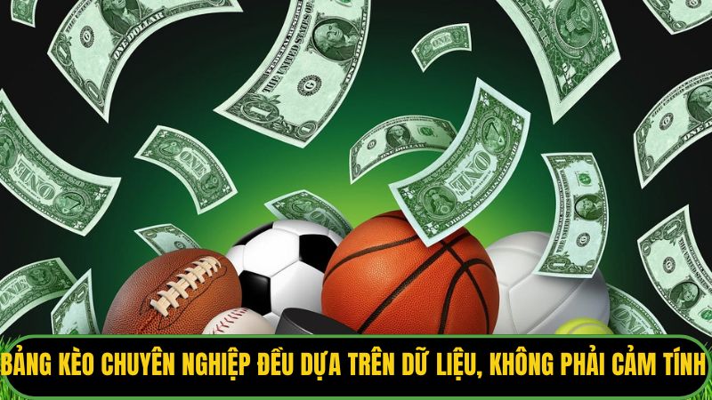 Mọi bảng kèo chuyên nghiệp đều dựa trên dữ liệu, không phải cảm tính